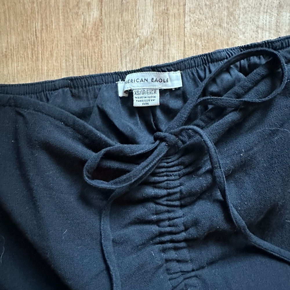 American Eagle Black Drawstring Pants